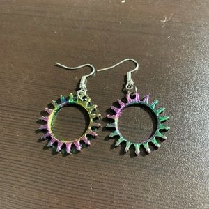 Multi color sun earrings